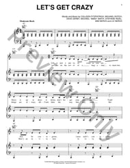 Let's Get Crazy piano sheet music cover